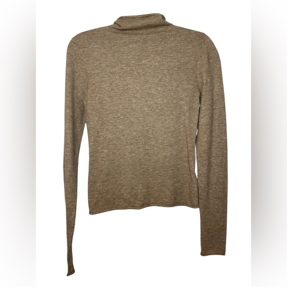 Small Wilfred Light Brown Wool Cashmere Long Sleeve Sweater - Picture 2 of 4
